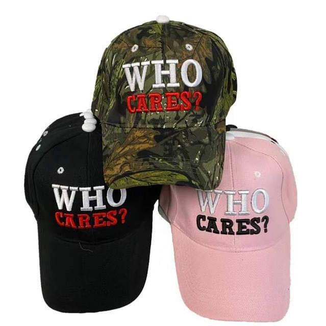 "Who Cares?" Baseball Caps/Hats image