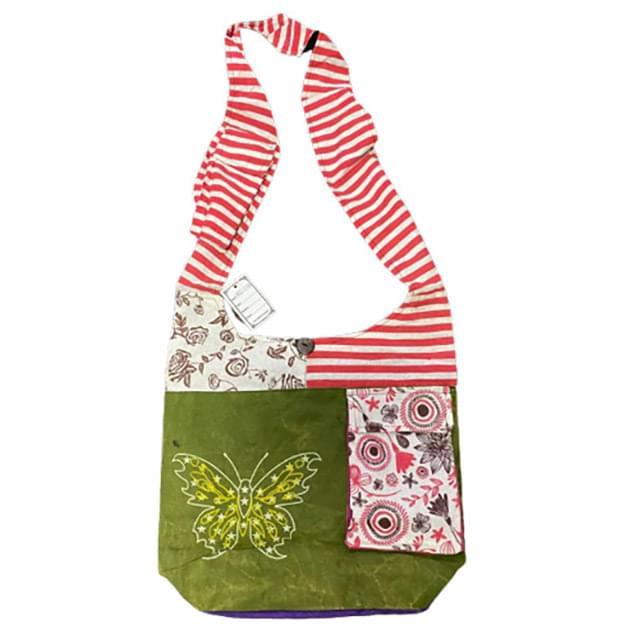 Handmade Hobo Bags With Front Pocket - Butterfly Theme image