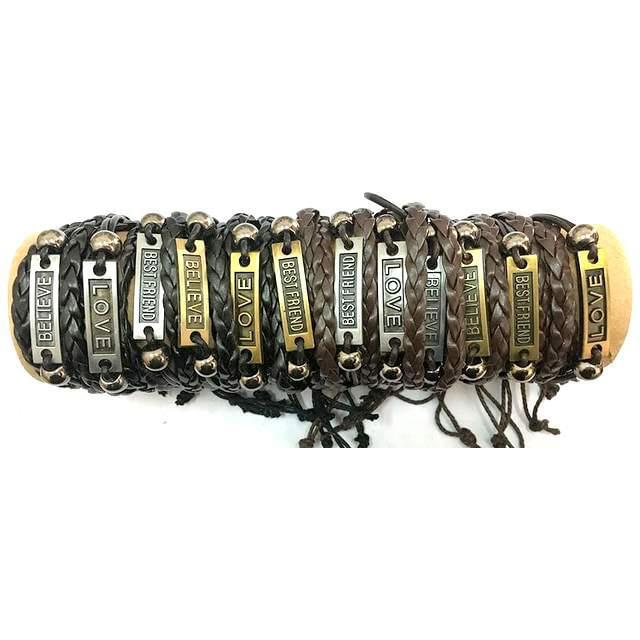 Wholesale Faux Leather Bracelets Assorted image