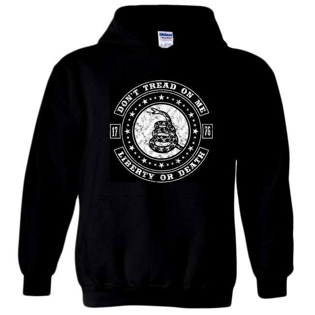 "Don't Tread On Me" Circular Logo Hoodies - Black M/L/XL image