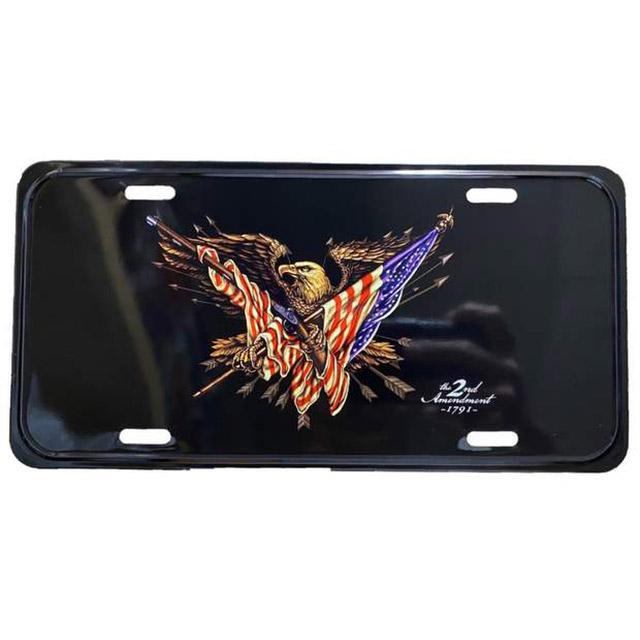 2nd Amendment USA Flag Eagle License Plates image
