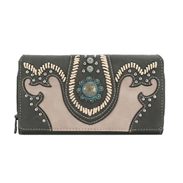 Montana West Concho Collection Wallet - Dark Green image