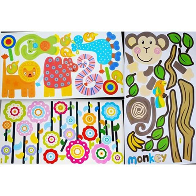 Fun Cartoon Wall Stickers - Assorted image