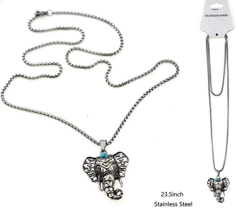 Stainless Steel Necklace Elephant image
