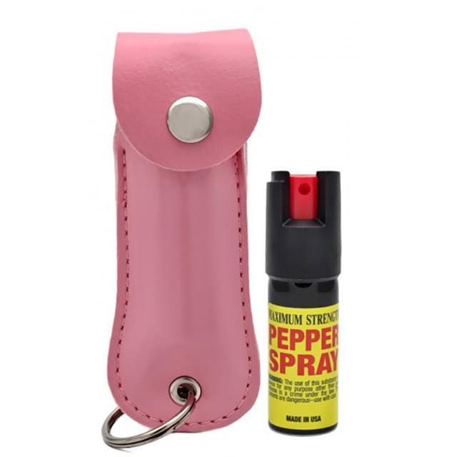 Pink Cheetah Keychain Pepper Spray - 0.5 oz
