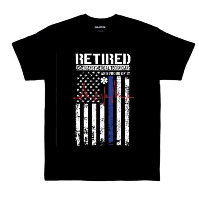 Retired EMT T-Shirts - Black XXXL
