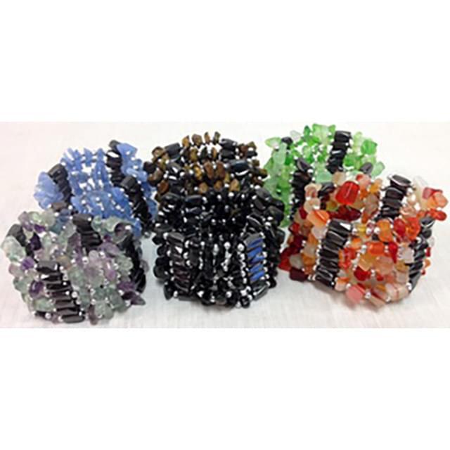 Wraped Magnetic Hematite Necklace/ Bracelet with Natural Stone image