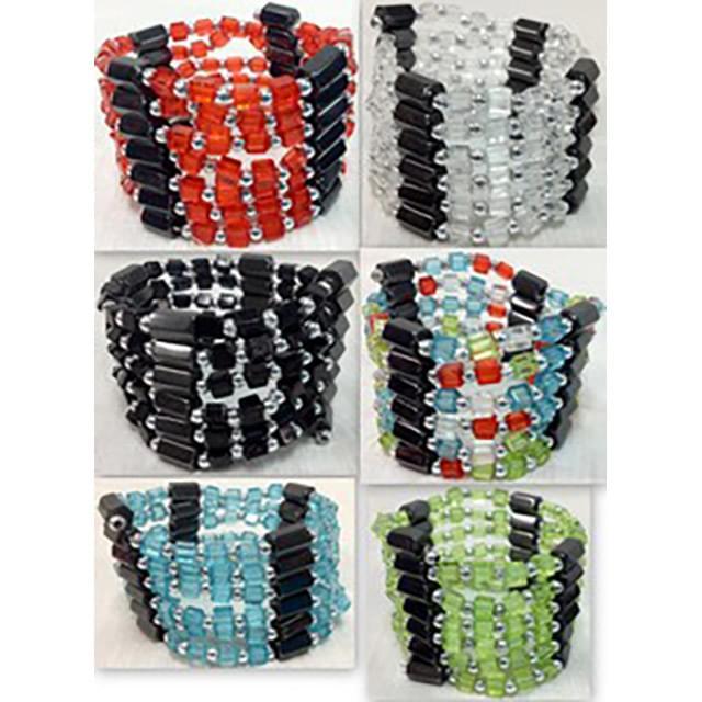 Magnetic Hematite Plastic beads wraped necklace/ bracelet image