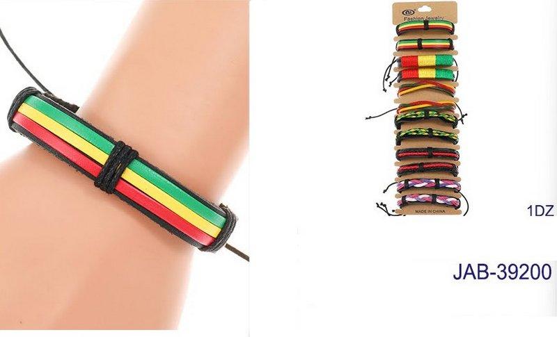 Multicolor Faux Leather Bracelets - Assorted image