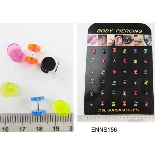 24 Pcs Colorful Ear Piercings - Assorted image