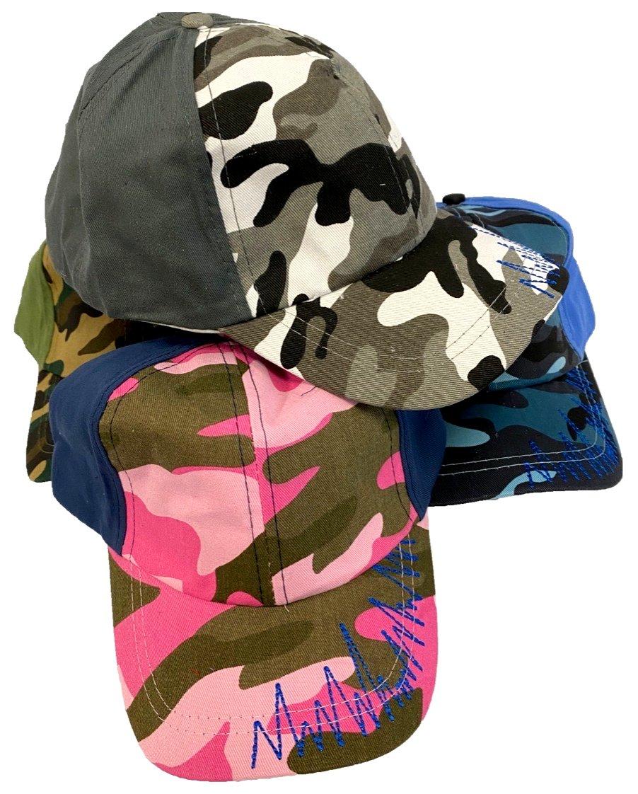 Children's Colorful Camo Ball Caps - Cotton image