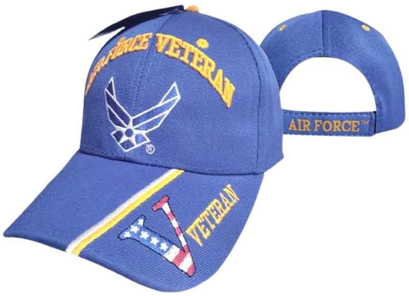 Officially Licensed US Air Force Veteran Baseball Caps - Blue image