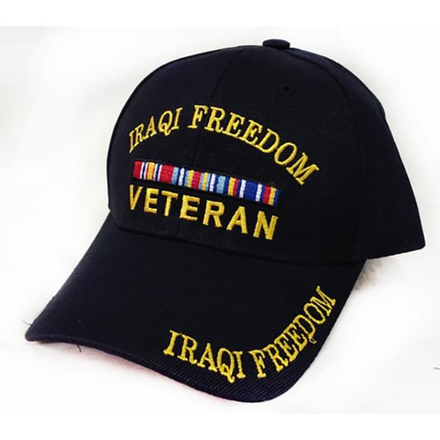 Iraqi Freedom Veteran Baseball Caps - Black image