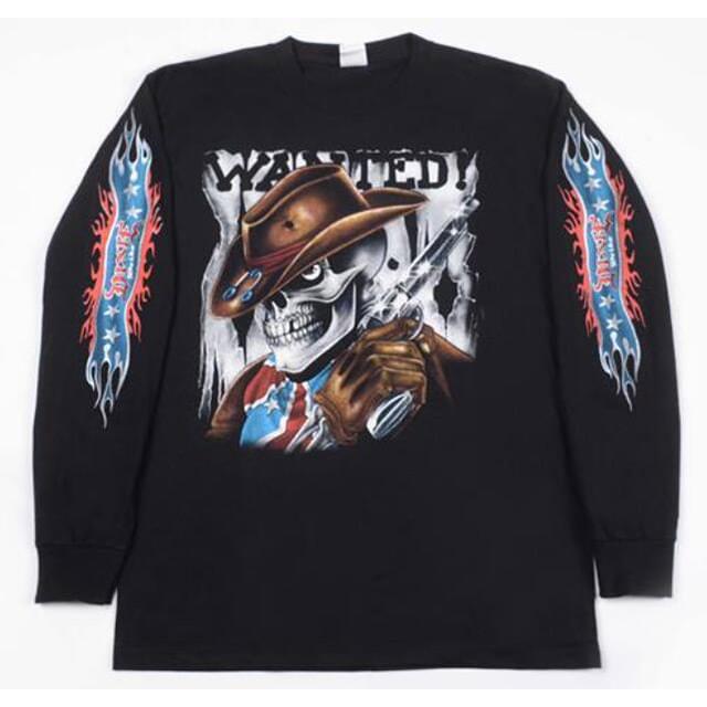 Cowboy Skull Long Sleeve Shirts - Black M/L/XL