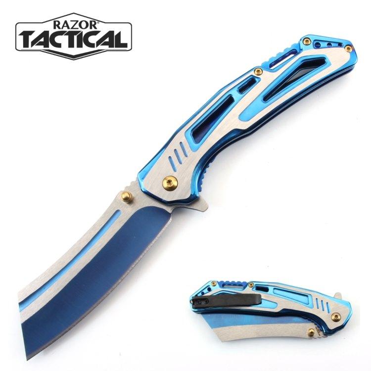 Titanium Coated Spring-Assisted Knife - Blue image
