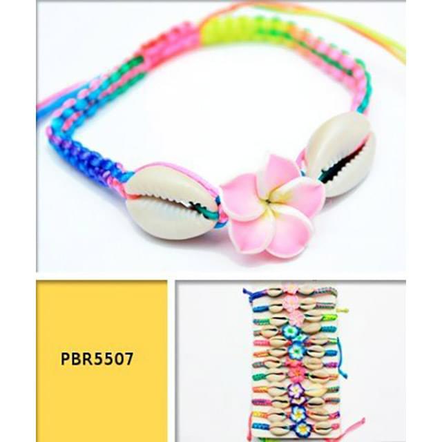 Colorful Flower & Shell Bracelets - Assorted image