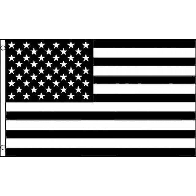 Black & White USA Flags - 3' x 5'