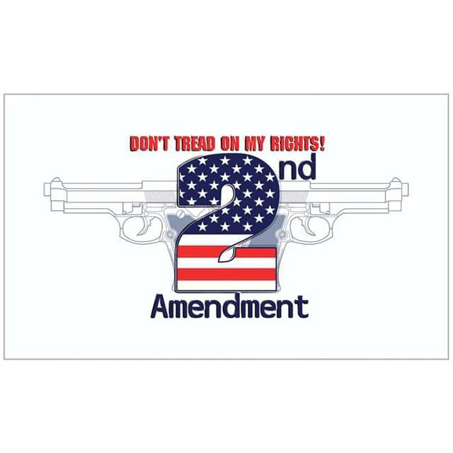 "Don't Tread On My Rights" 2nd Amendment Flags - 3' x 5' image