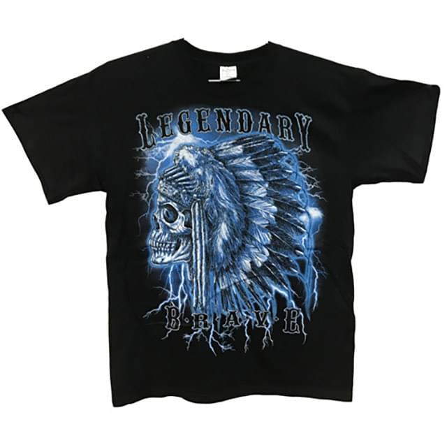 "Legendary" Tribal Skull T-Shirts - Black XXL/XXXL