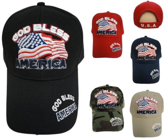 "God Bless America" USA Flag Hats image