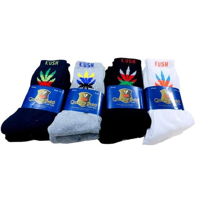 Men's "Kush" Marijuana Leaf Socks - Assorted image