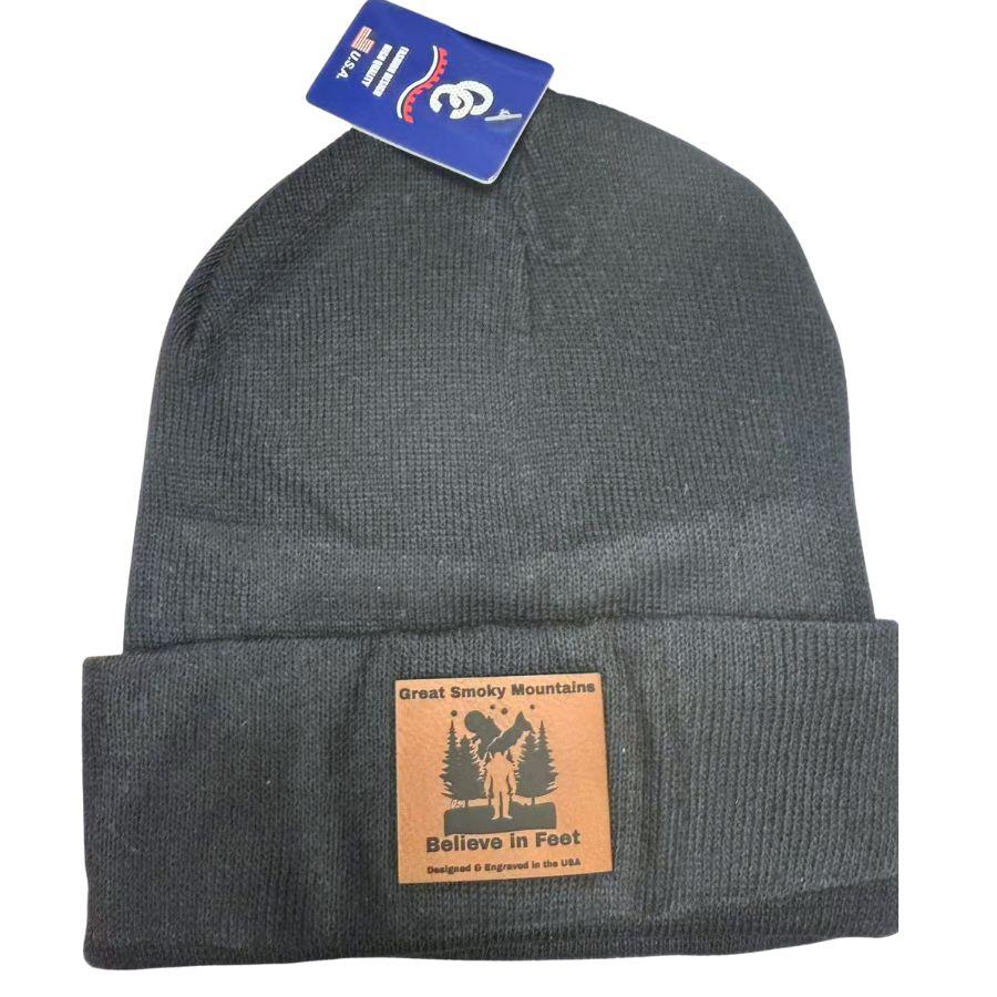 Wholesale Custom Laser Engrave Leatherette Patch Boonie Great Smokey Mountain Belive in Your Feet image
