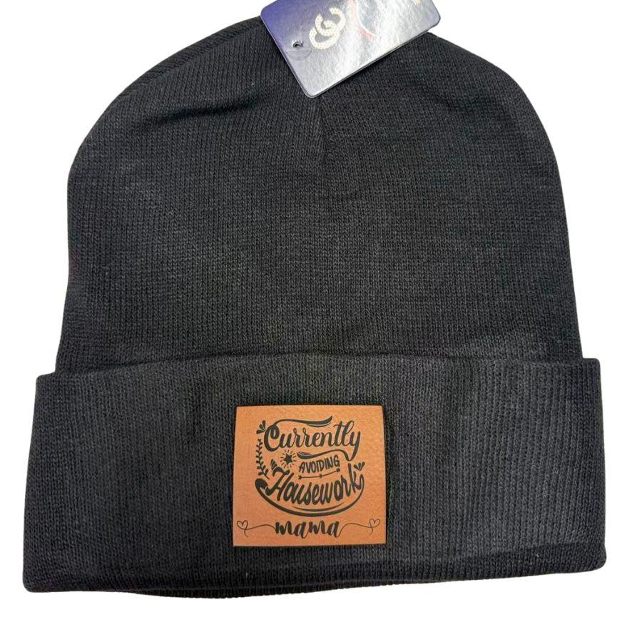 Wholesale Custom Laser Engrave Leatherette Patch Boonie Currently Avoiding Hairsework Mama image