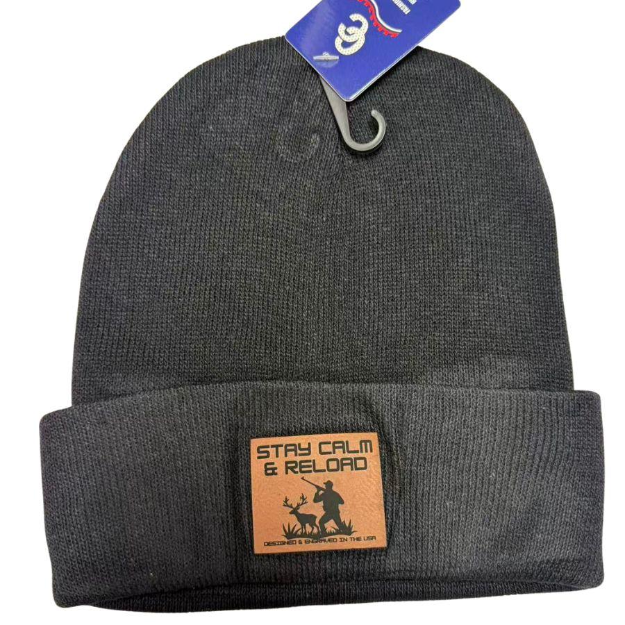 Wholesale Custom Laser Engrave Leatherette Patch Boonie Stay Clam & Reload image