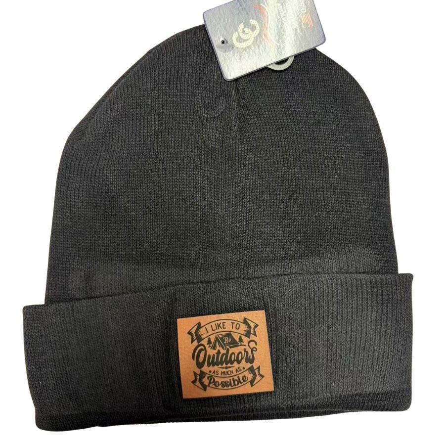 Wholesale Custom Laser Engrave Leatherette Patch Boonie I Like To Be Outdoors As Much As Possible image