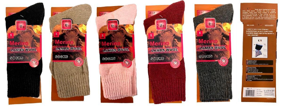 Solid color Lady Lambs Wool Socks -25°C Resistant image