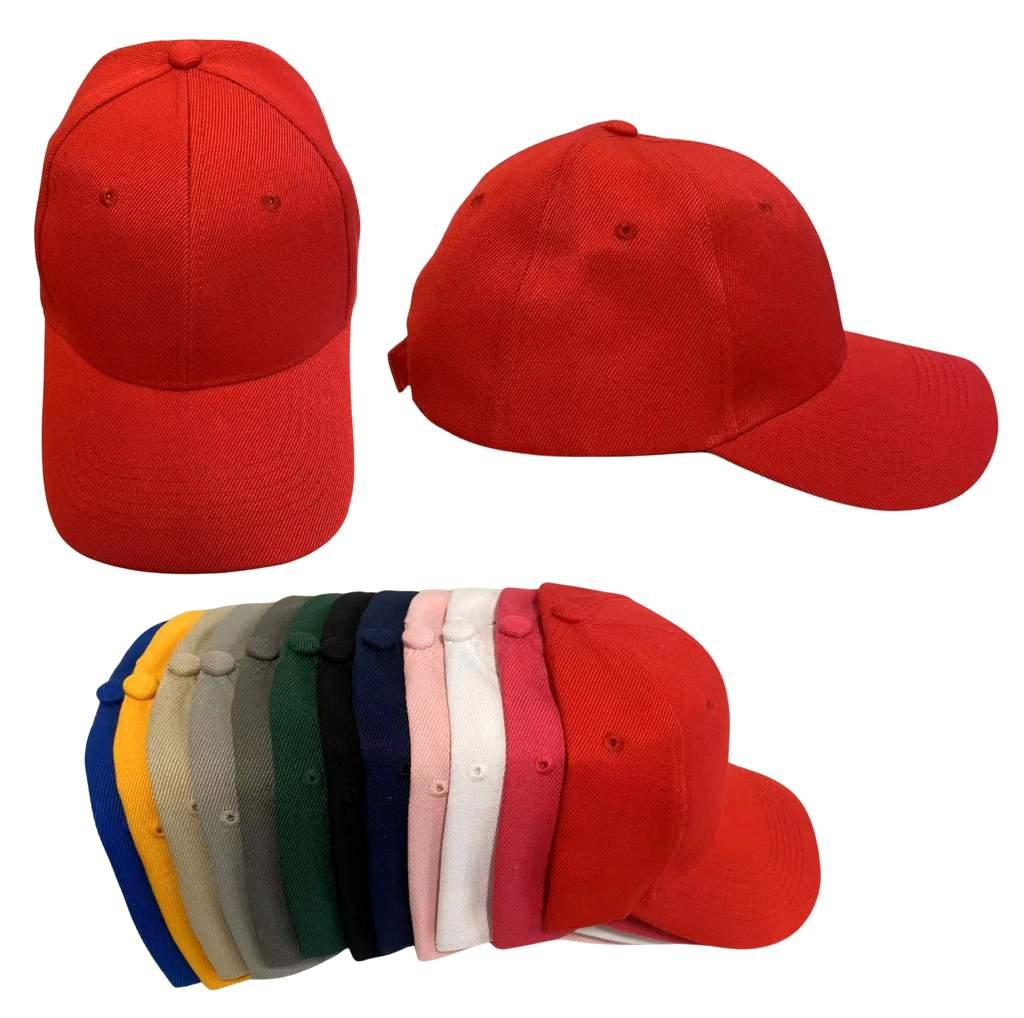 Assorted Solid Color Plain Baseball Hats/Caps image