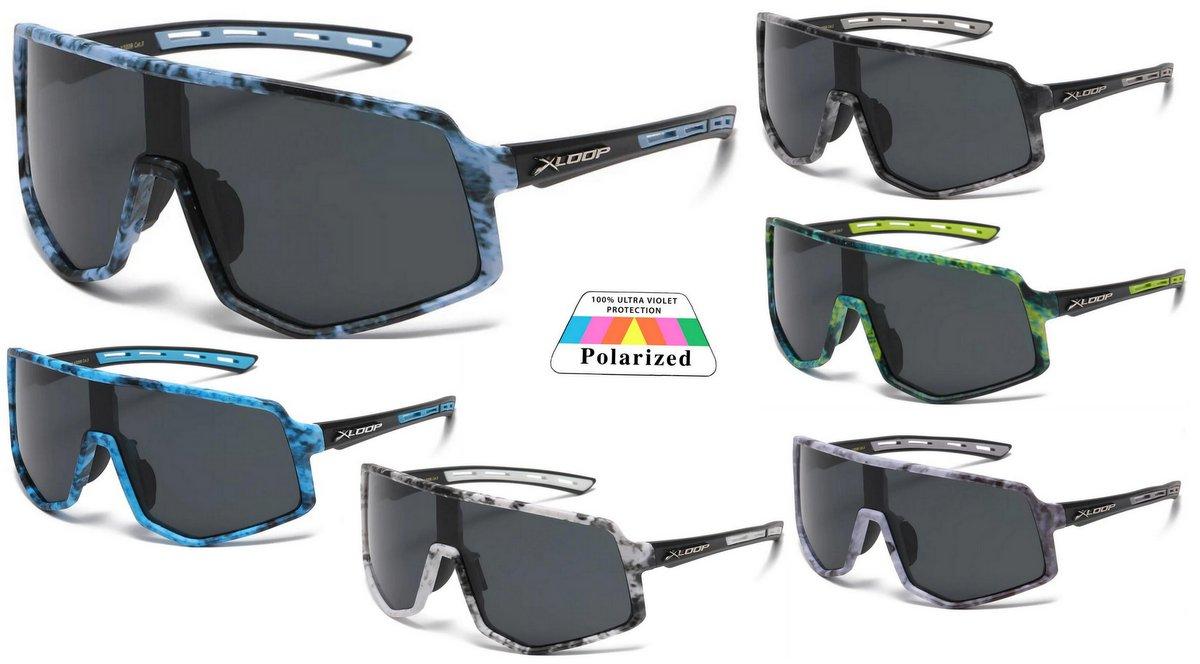 X-Loop Polarized Large Frame Sports Sunglasses - Assorted image