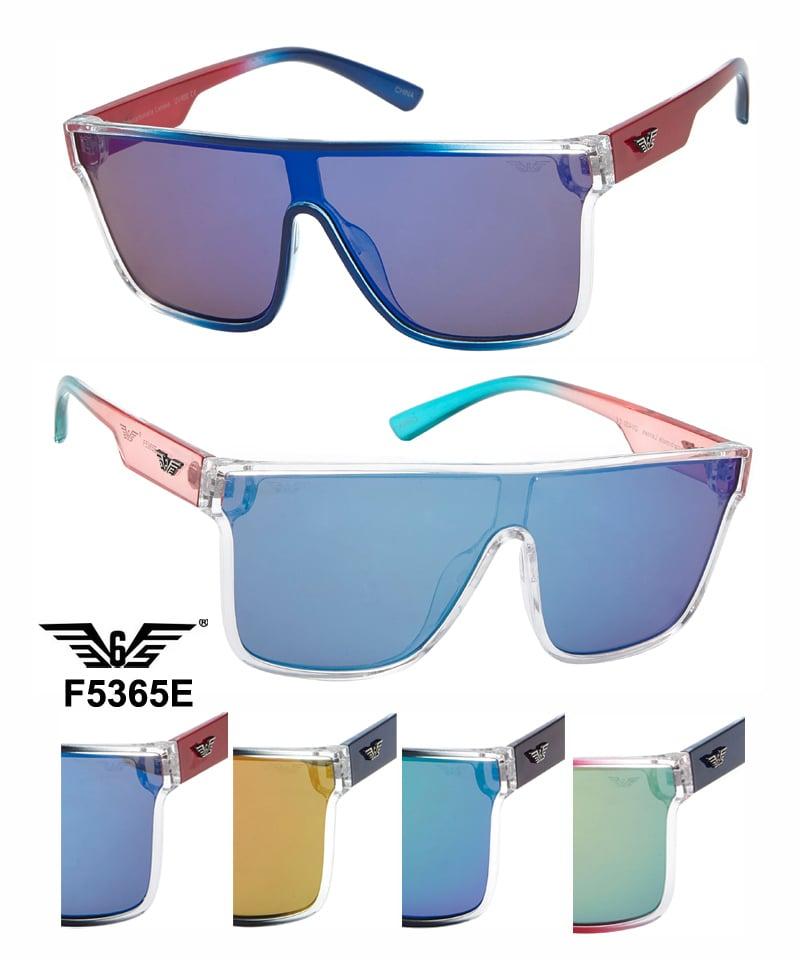 Unisex Fashion Shield Sunglasses - Assorted image