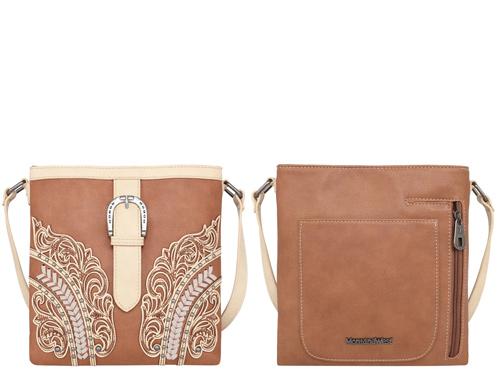 Montana West Cutout/Buckle Collection Concealed Carry Crossbody - Tan image