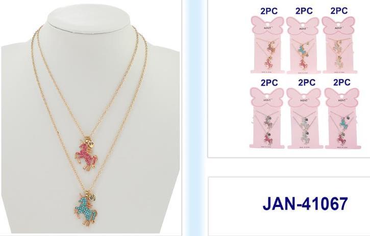 Kid's Unicorn Design Fashion Necklaces - Assorted image