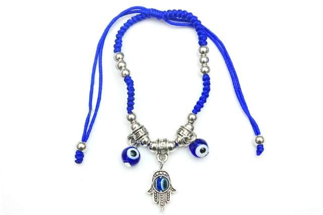 Blue Hamsa Bracelets With Evil Eye Beads image