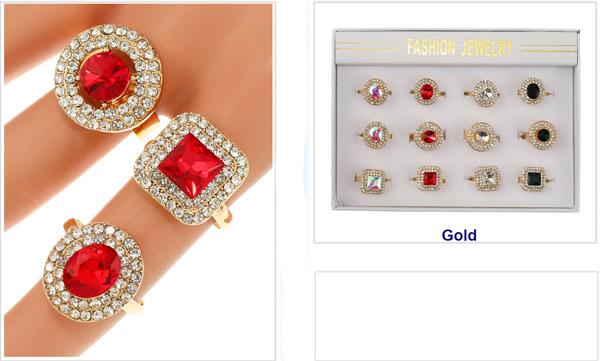 Ruby & Diamond Style Rings - Assorted image