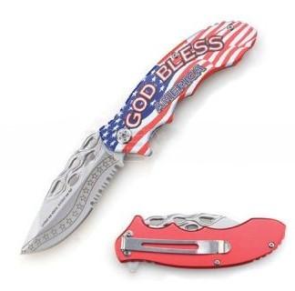 "God Bless America" Tactical Folding Knife image