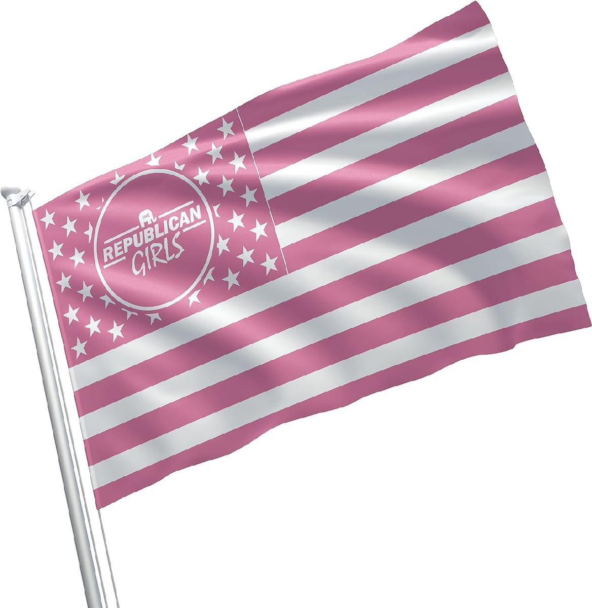 "Republican Girls" Pink USA Flags image