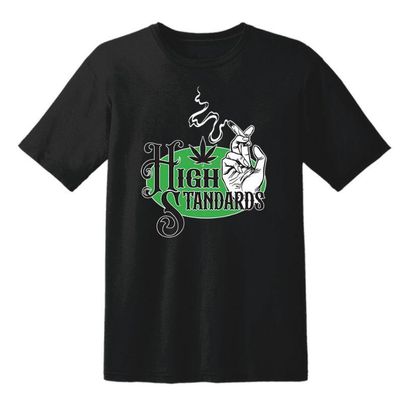 "High Standards" Marijuana Themed T-Shirts - Black XXL image