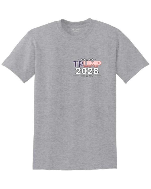 "Trump 2028" Stars & Stripes T-Shirts - Sport Gray M/L/XL