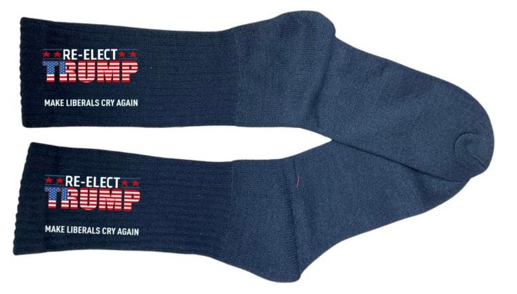"Re-Elect Trump Make Liberals Cry Again" Socks image