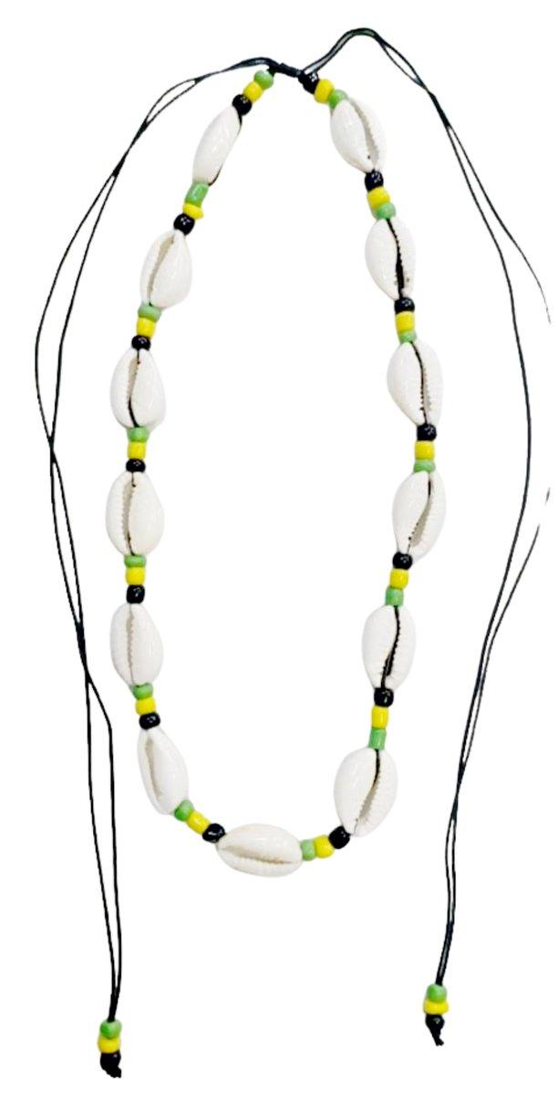 Beaded Cowry Shell Choker Necklace image
