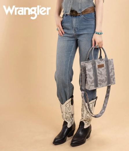 Wrangler Camo Print Concealed Carry Tote/Crossbody -Grey image