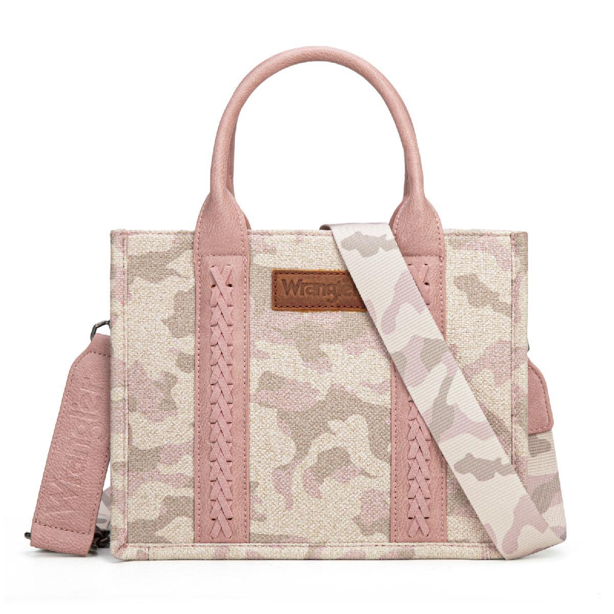 Wrangler Camo Print Concealed Carry Tote/Crossbody - Pink image