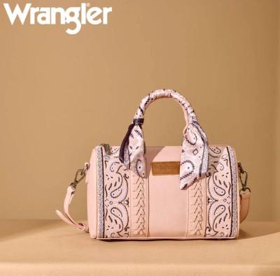 Wrangler Braided Paisley Bandana Boston Bag - Pink image
