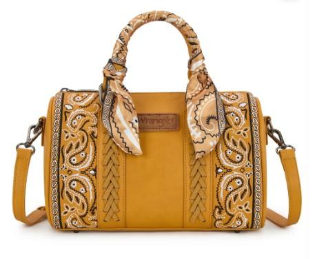 Wrangler Braided Paisley Bandana Boston Bag - Yellow image