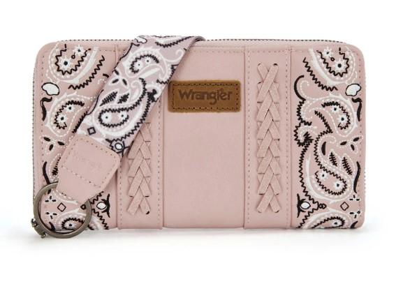 Wrangler Braided Paisley Bandana Wallet - Pink image
