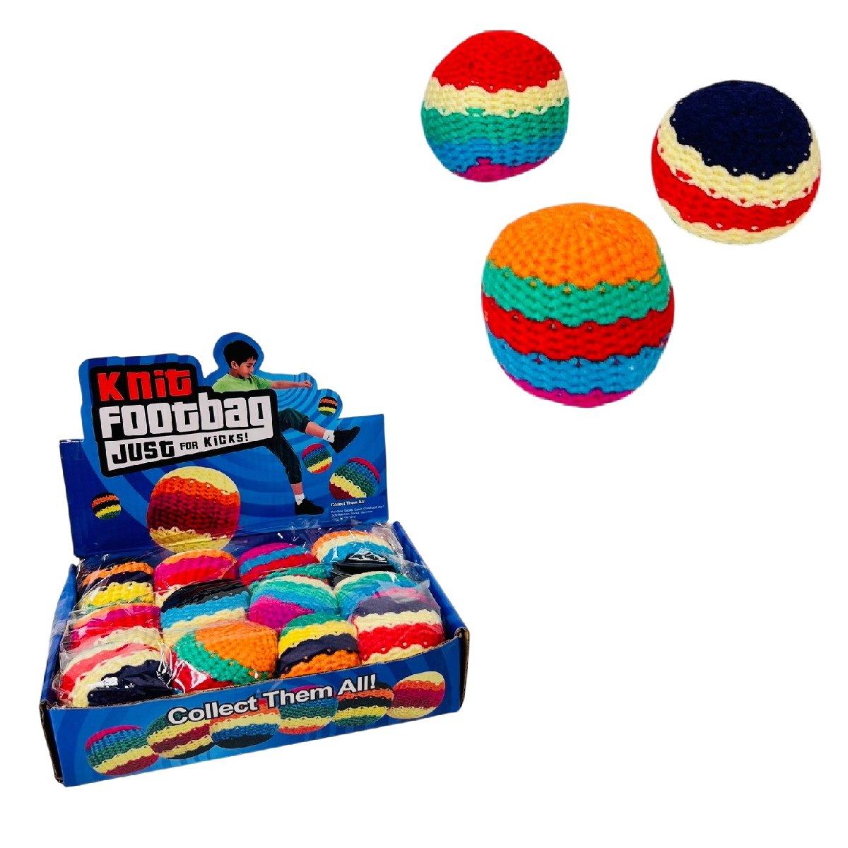 2.5" Woven Hacky Sack Foot Bag [Stripes] Display B image