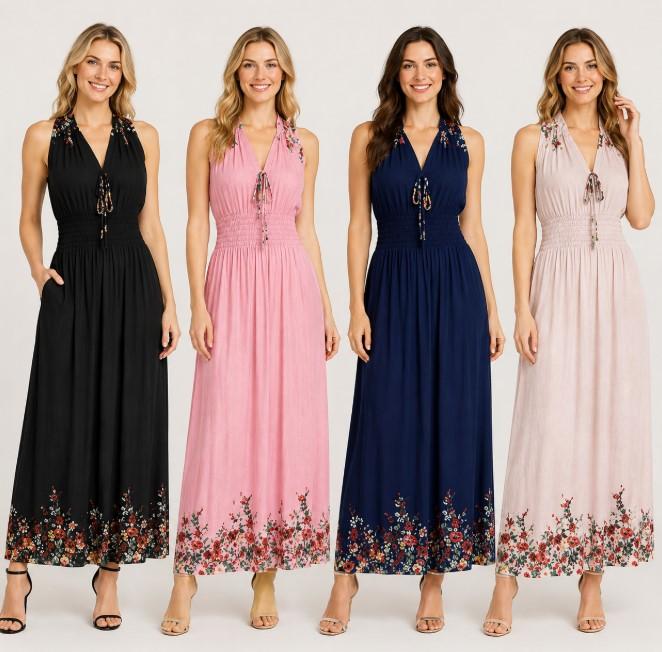 Long Floral Maxi Dresses - Assorted image